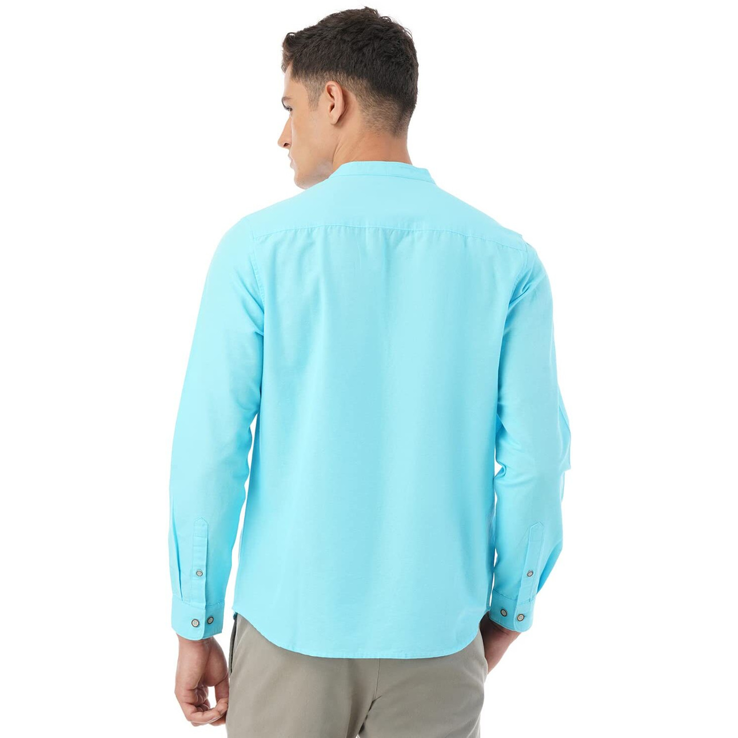 FYLTR Men's Solid Slim Fit 100% Cotton, Linen Look Casual Shirt