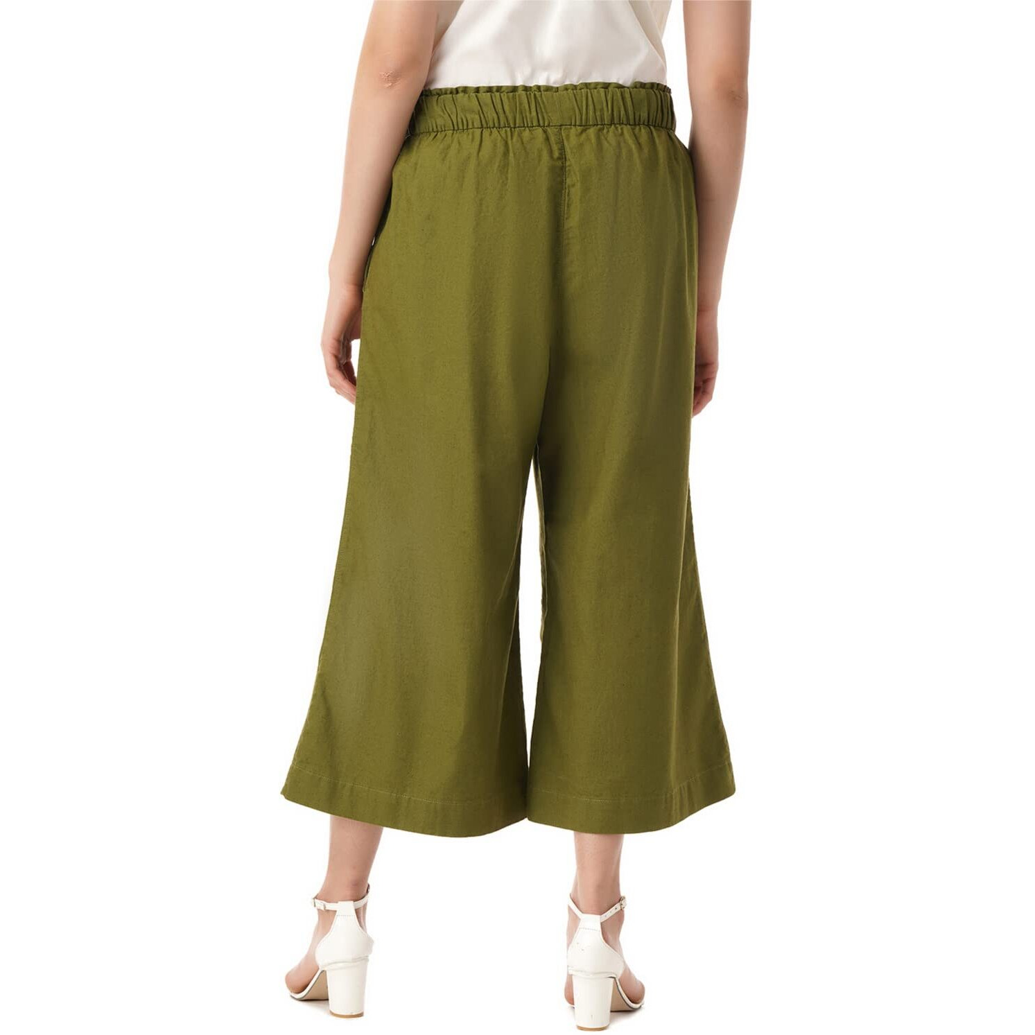 FYLTR Women's Regular Pants (FYLSS23WP-033_Alive Olive_28)