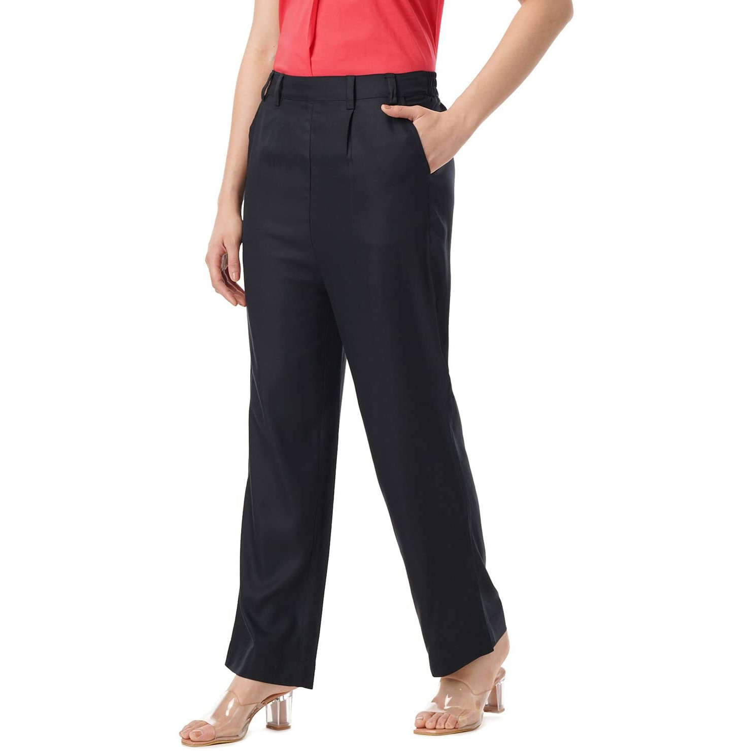 FYLTR Women's Regular Pants (FYLSS23WP-029_Black Heart_32)