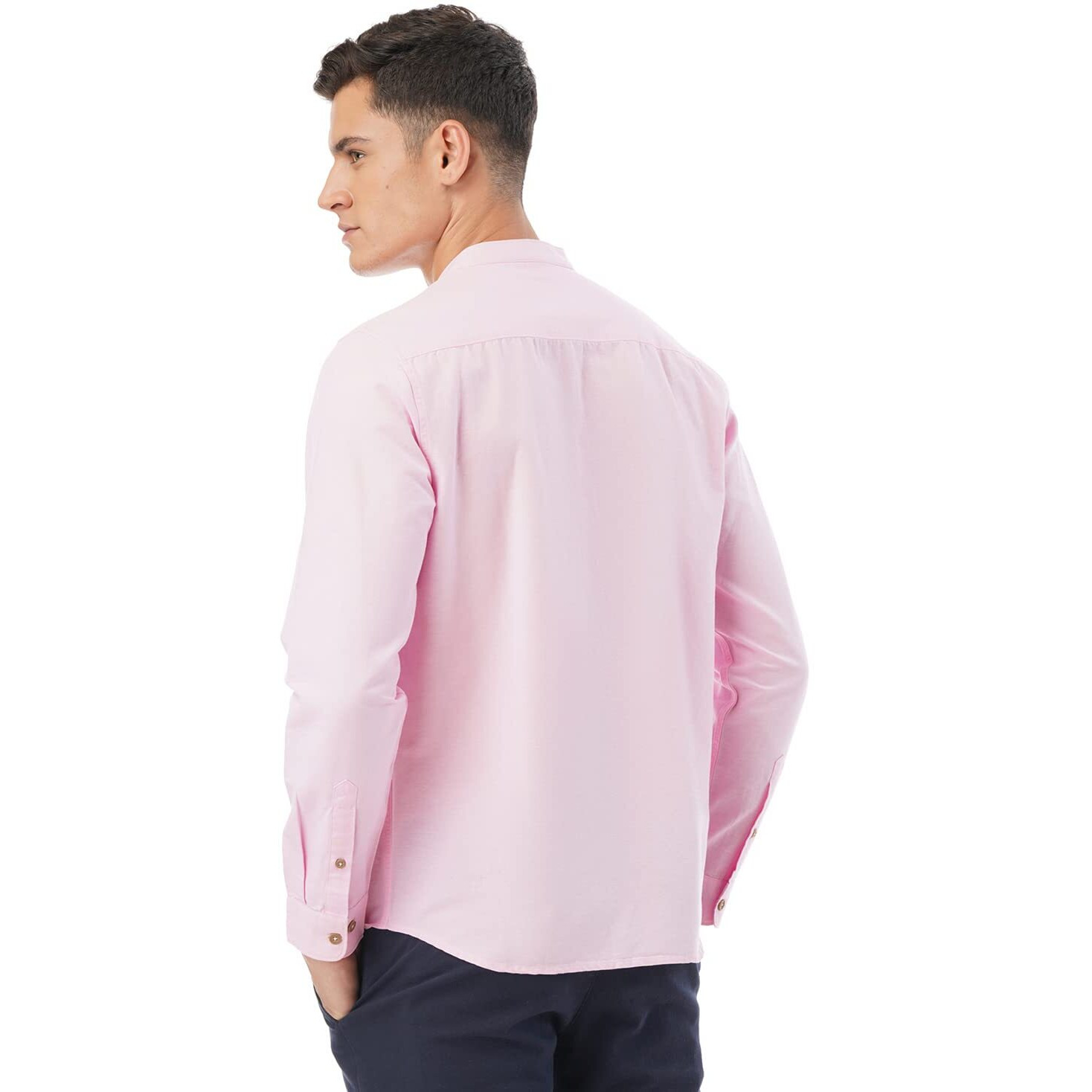 FYLTR Men's Solid Slim Fit 100% Cotton, Linen Look Casual Shirt