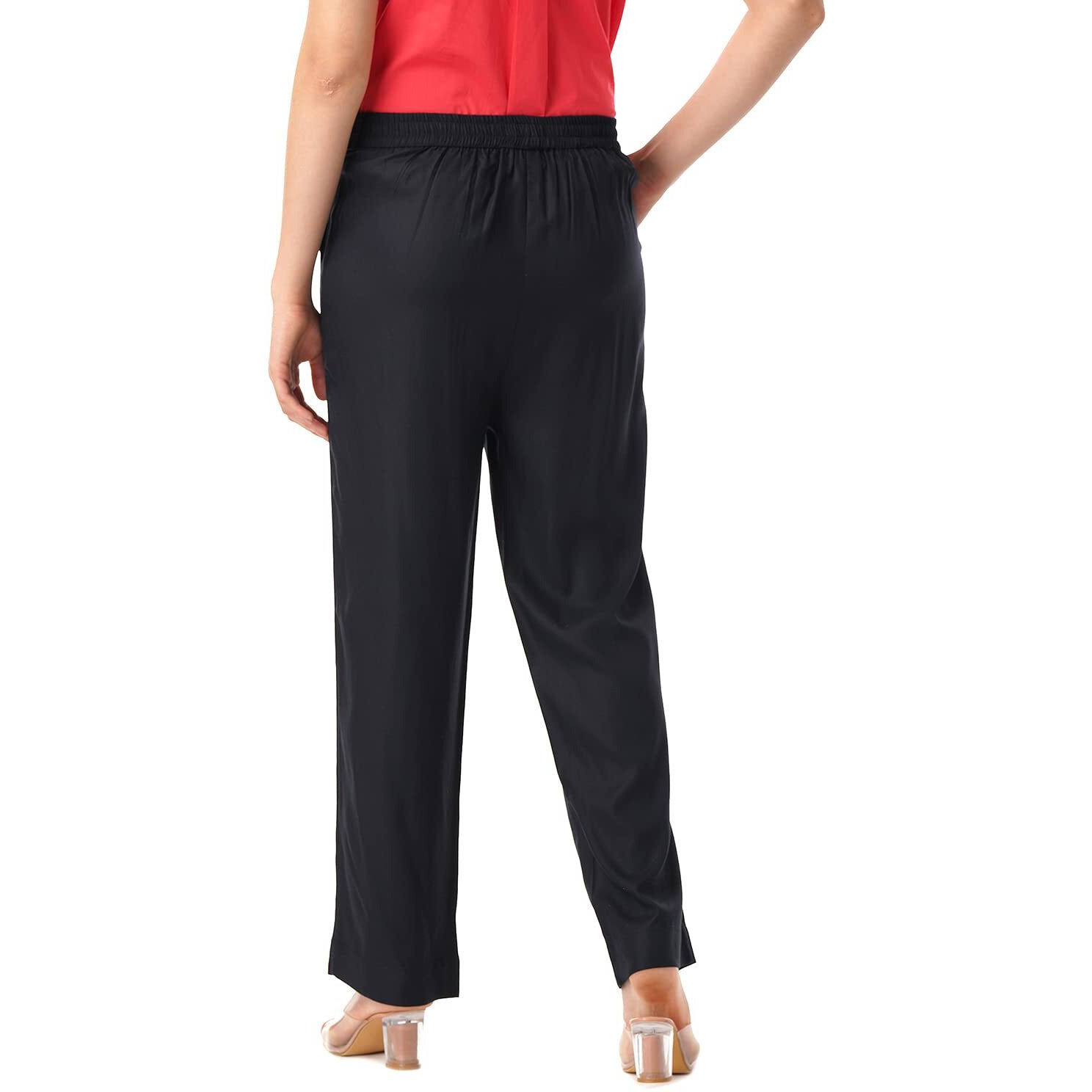 FYLTR Women's Regular Pants (FYLSS23WP-029_Black Heart_30)