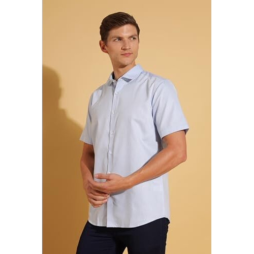 FYLTR Shirts for Men || Half Slevee Shirt || Men Shirt (in, Alpha, L, Boardroom Blue)