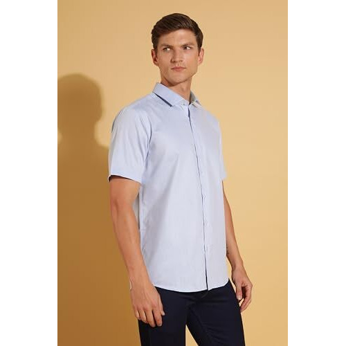 FYLTR Shirts for Men || Half Slevee Shirt || Men Shirt (in, Alpha, L, Boardroom Blue)
