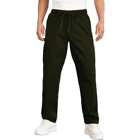 FYLTR Men's Regular Khakis (FYLSS23MK-003_Military Green