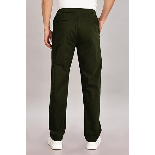 FYLTR Men's Regular Khakis (FYLSS23MK-003_Military Green