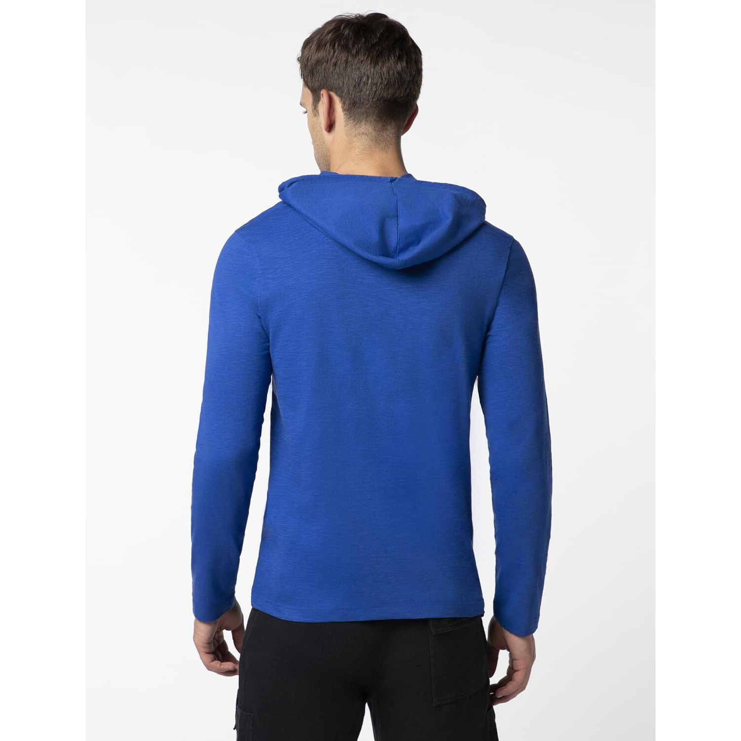 FYLTR Men's Casual Hoodie T-Shirt - Contrast Drawstring | Metal Button Accents | Casual Winterwear for Men