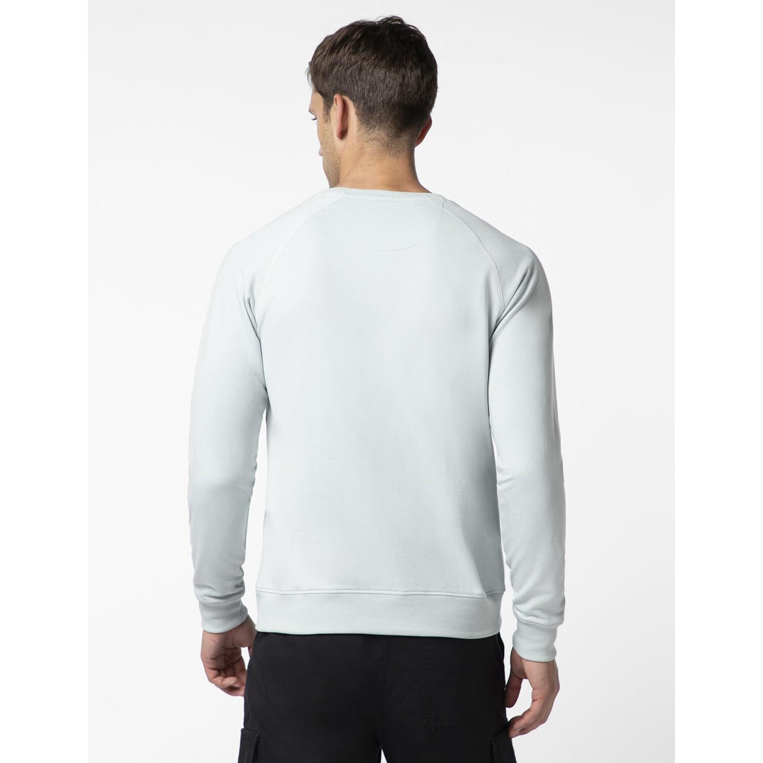 FYLTR Men's Casual Raglan Sleeve Sweatshirt with Pocket Detail - Full Sleeve | Rib Hem & Cuff | Casual Winterwear for Men