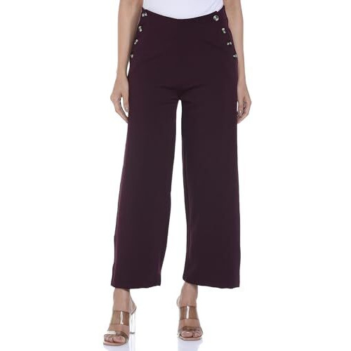 FYLTR Women's Relaxed Dress Pants (FYLAW24WP-503_Cocoa Brown
