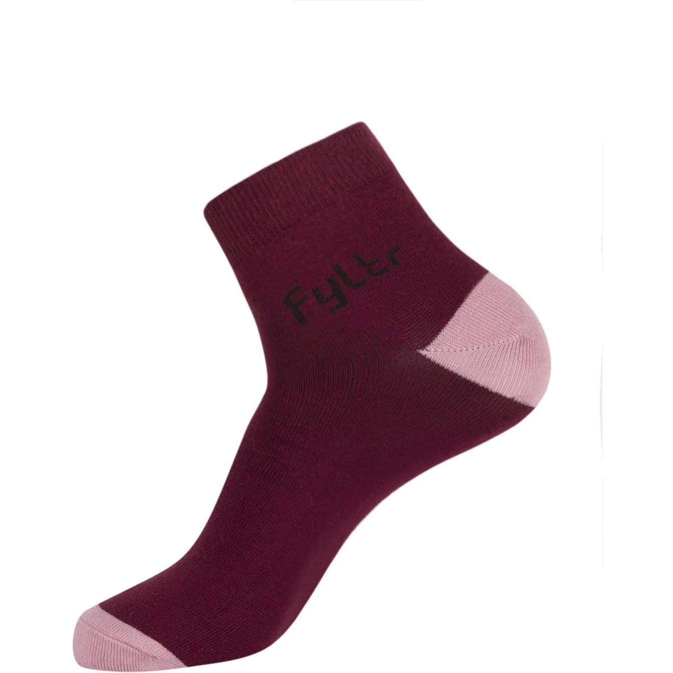 FYLTR Men's Cotton Blend Ankle Length Socks Solid Color | Pack Of 2 | Anti-Microbial | Anti-Odor (Blue,Maroon)