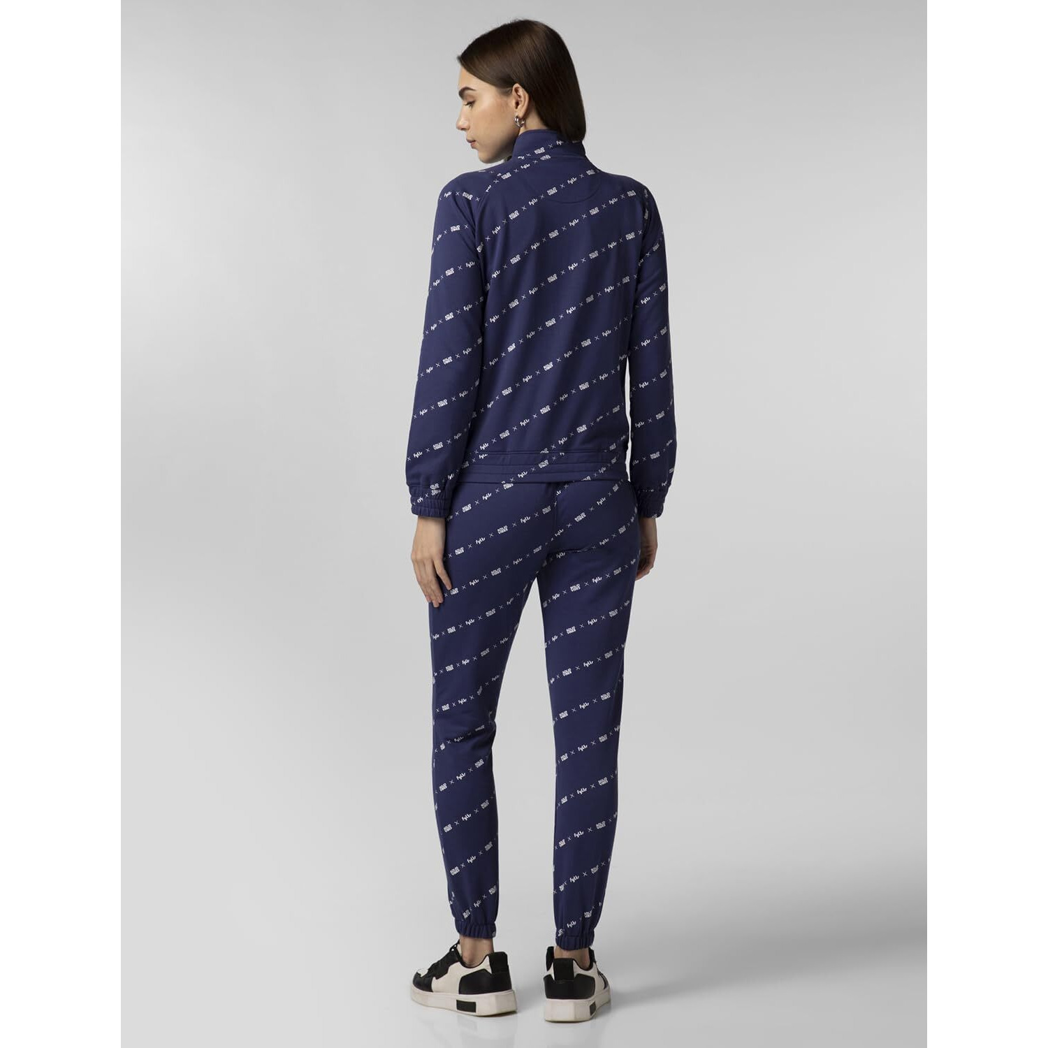 FYLTR Women's Stand Collar Jacket & Jogger Co-ord Set - Full Zipper | Contrast Drawstring | Utility Pockets |Rib Hem & Cuff