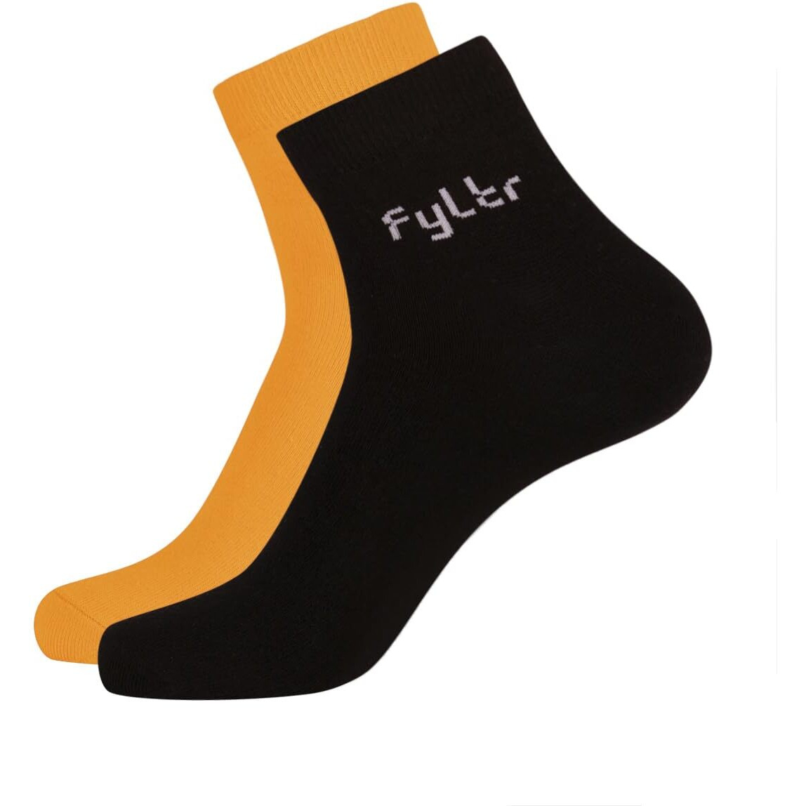 FYLTR Mens Ankle Length Socks  Solid Color | Pack of 2 | Anti-microbial | Anti-odor (Every Ebony-Blue Bomber)