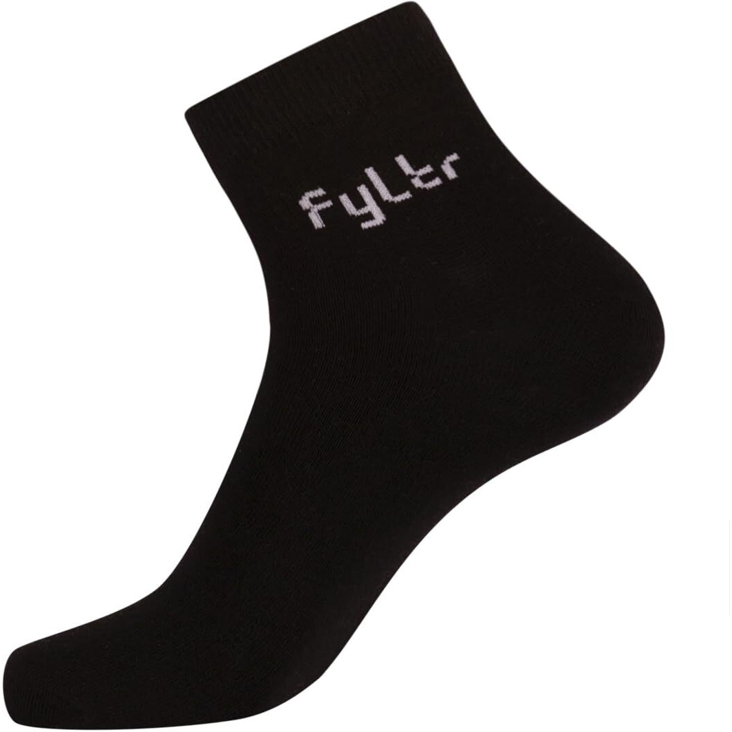 FYLTR Mens Ankle Length Socks  Solid Color | Pack of 2 | Anti-microbial | Anti-odor (Every Ebony-Blue Bomber)