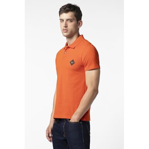 FYLTR Men's Solid Regular Fit Polo Shirt (FYLAW23MP-004_Sunlit Rust Orange 2XL)