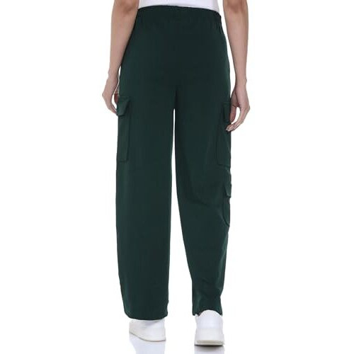 FYLTR Women's Relaxed Casual Pants (FYLAW24WP-502_Olive Dew