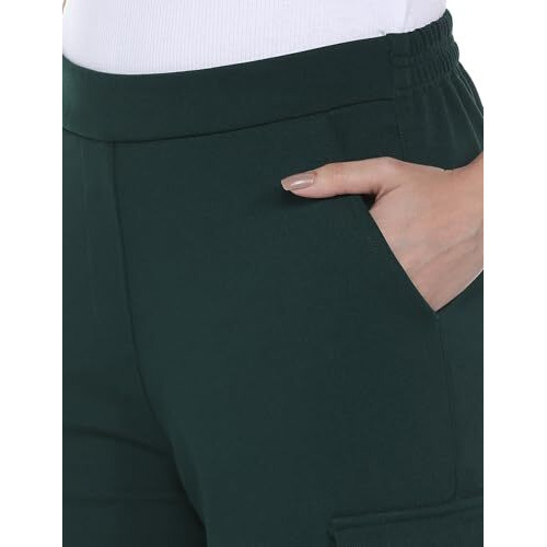 FYLTR Women's Relaxed Casual Pants (FYLAW24WP-502_Olive Dew