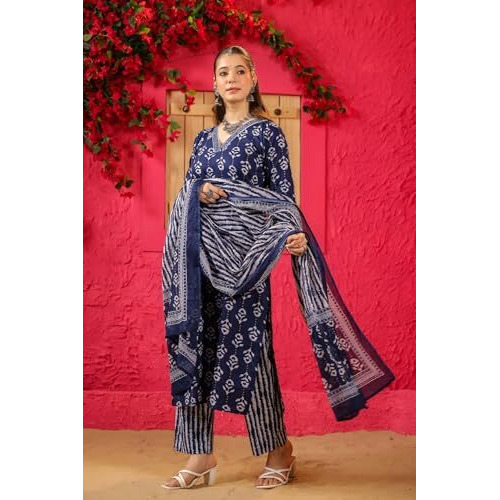 Kurta Set For Women || 3 Pic Kurta For Women (SP-245-247) (Blue, M)