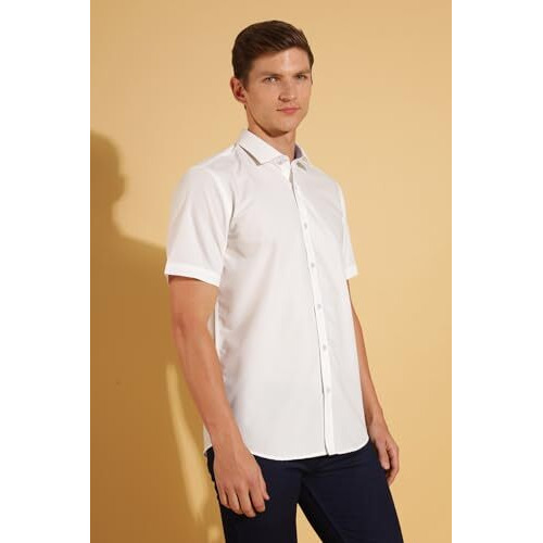 FYLTR Shirts for Men || Half Slevee Shirt || Men Shirt (in, Alpha, 2XL, Elegant Ecru)