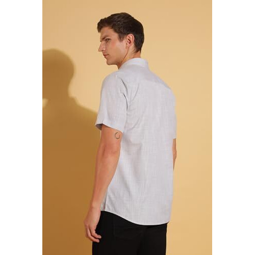 FYLTR Shirts for Men || Half Slevee Shirt || Men Shirt (in, Alpha, XL, Graphite Grace)