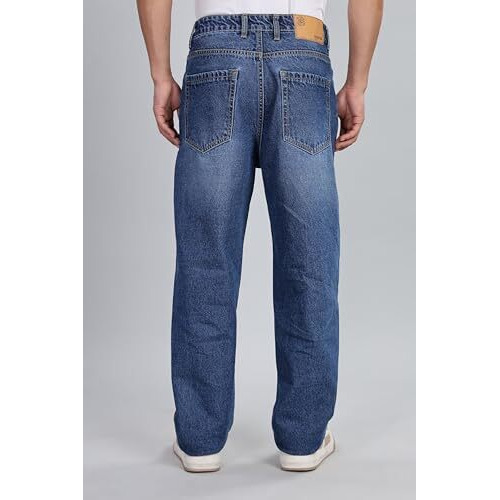 INKD Men's Relaxed Jeans (INKSS25MJN-601_Marine Blue