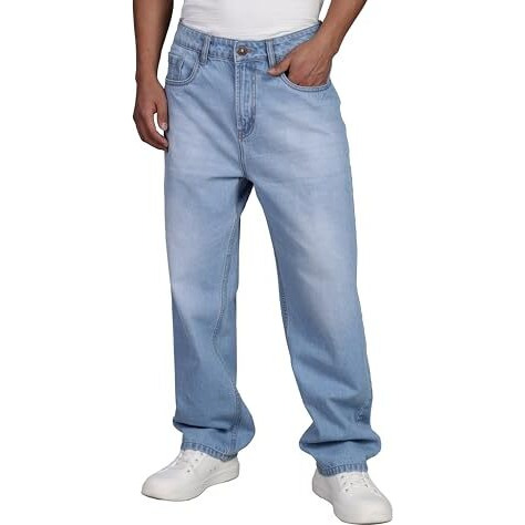 INKD Men's Relaxed Jeans (INKSS25MJN-601_Denim Drama