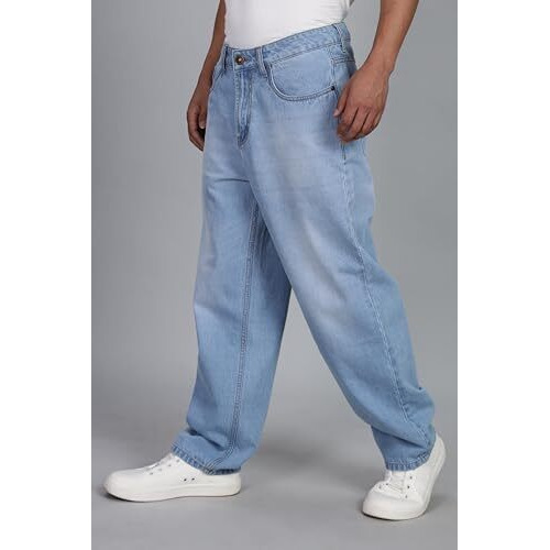 INKD Men's Relaxed Jeans (INKSS25MJN-601_Denim Drama
