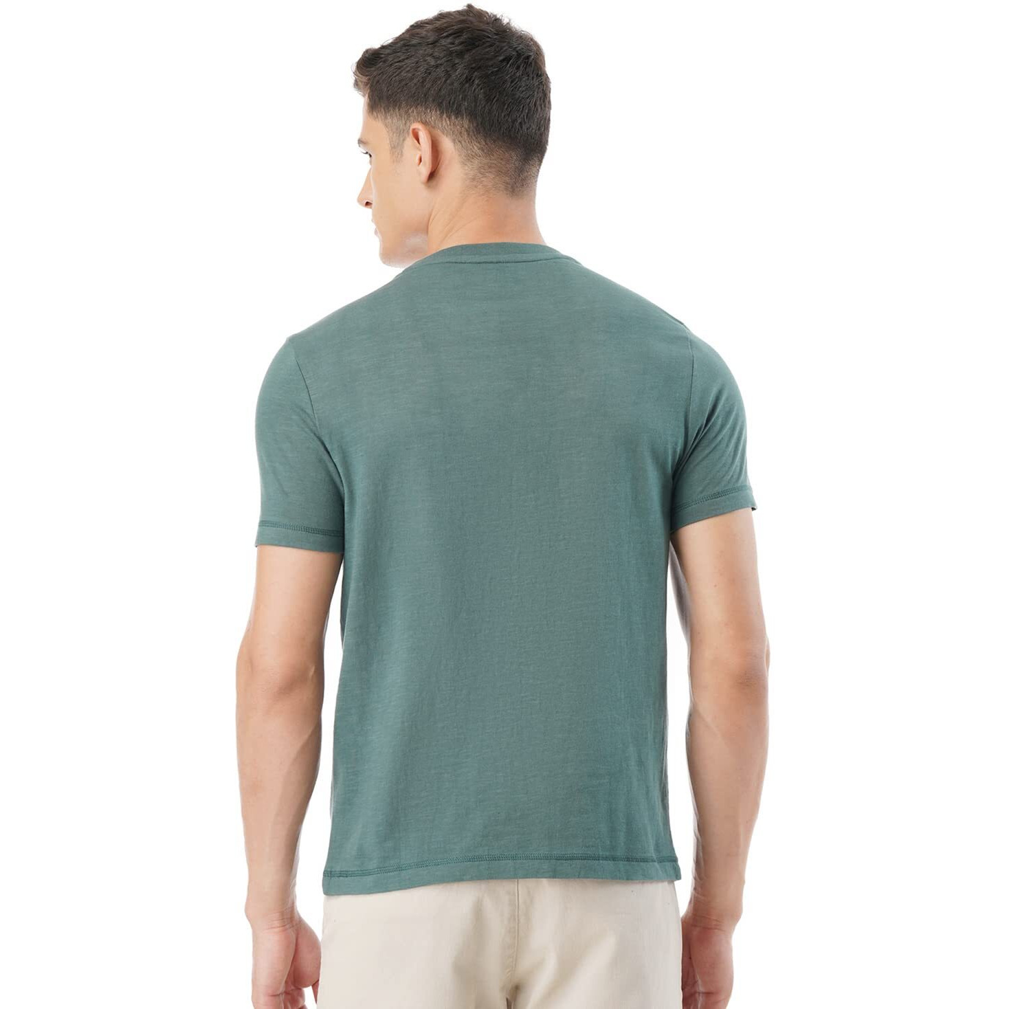 FYLTR Men's Solid Regular Fit T-Shirt (FYLSS23MTS-011_Ever Green S)