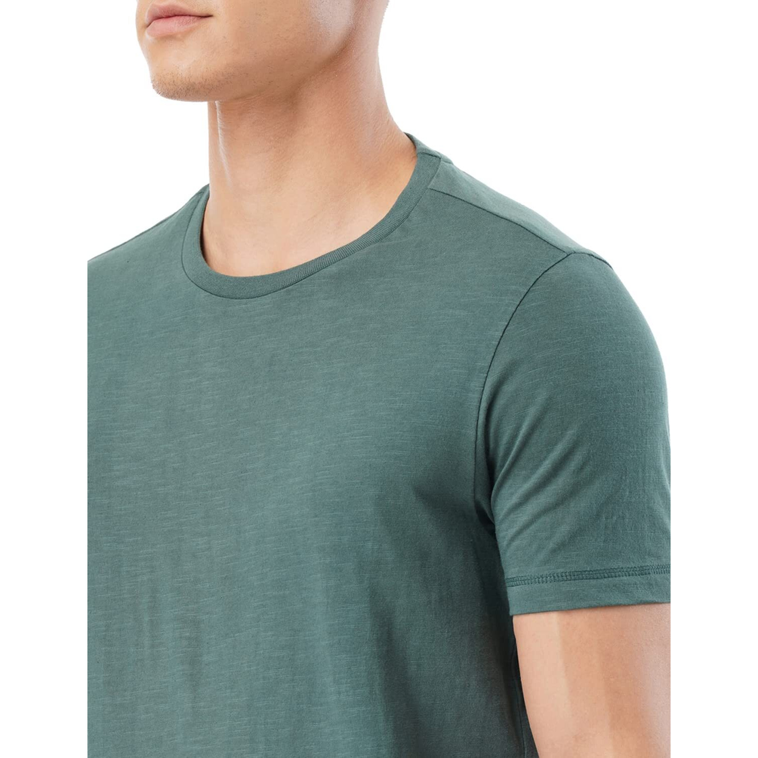 FYLTR Men's Solid Regular Fit T-Shirt (FYLSS23MTS-011_Ever Green S)
