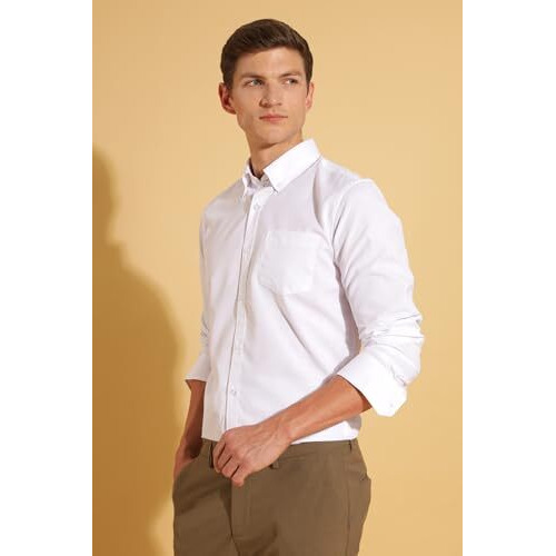 Formal Shirts for Men || Shirt for Men || Men Shirt (in, Alpha, S, Crisp Ivory)