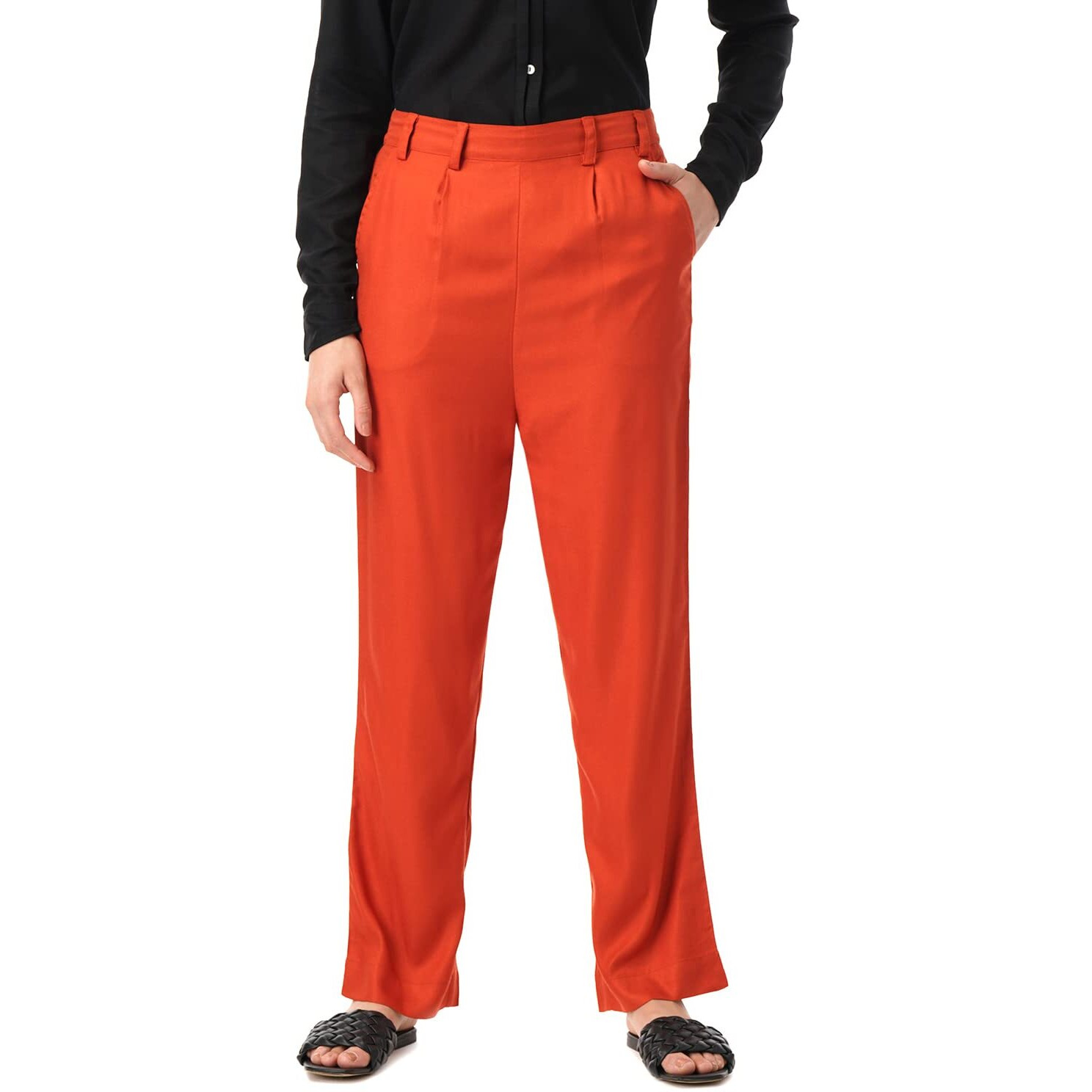 FYLTR Women's Regular Pants (FYLSS23WP-029_Slay Clay_32)
