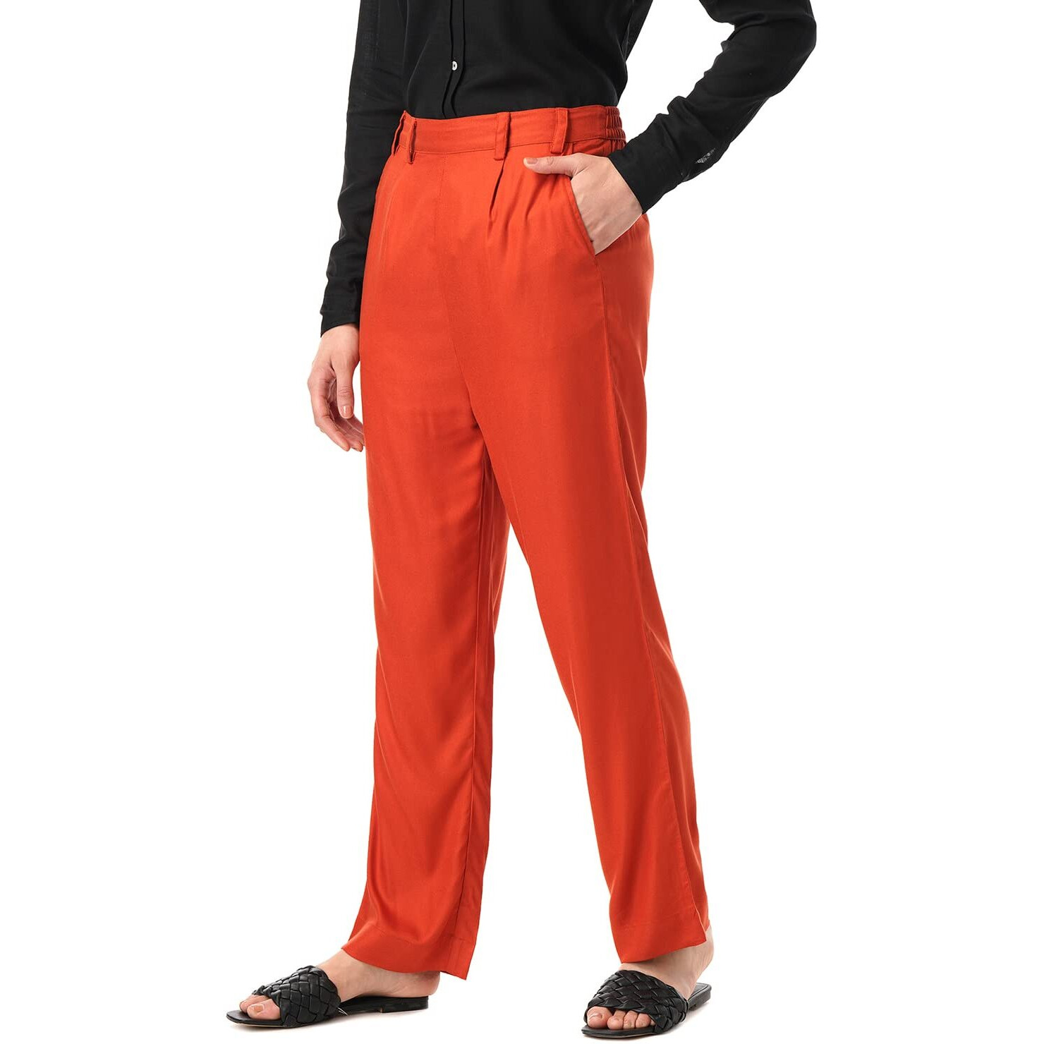 FYLTR Women's Regular Pants (FYLSS23WP-029_Slay Clay_32)