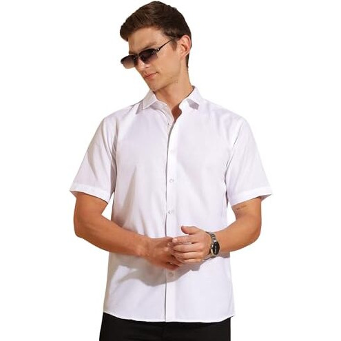 FYLTR Shirts for Men || Half Slevee Shirt || Men Shirt (in, Alpha, S, Crisp Ivory)