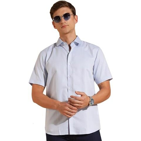 FYLTR Shirts for Men || Half Slevee Shirt || Men Shirt (in, Alpha, 2XL, Boardroom Blue)