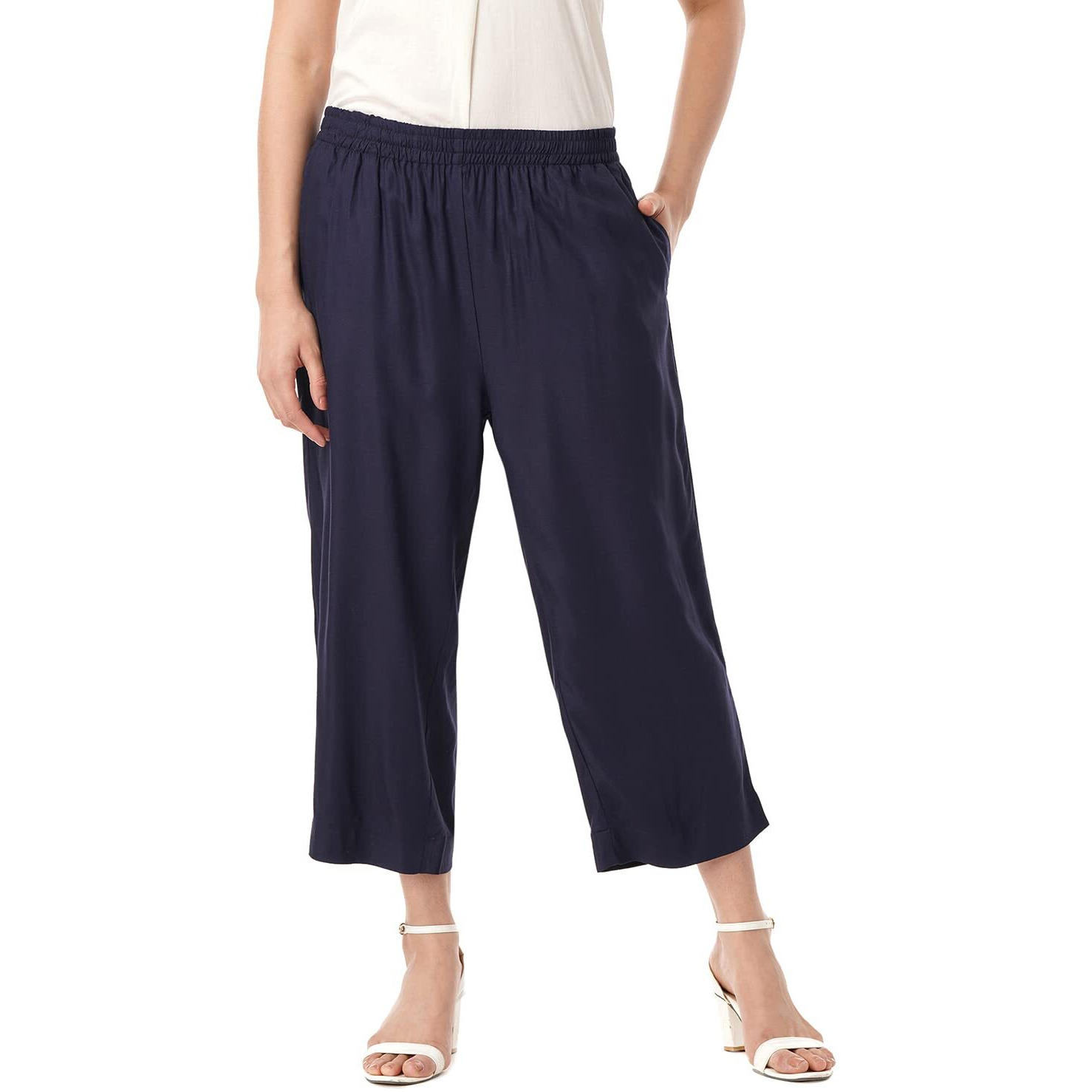 FYLTR Women's Regular Pants (FYLSS23WP-028_Heavy Navy_28)