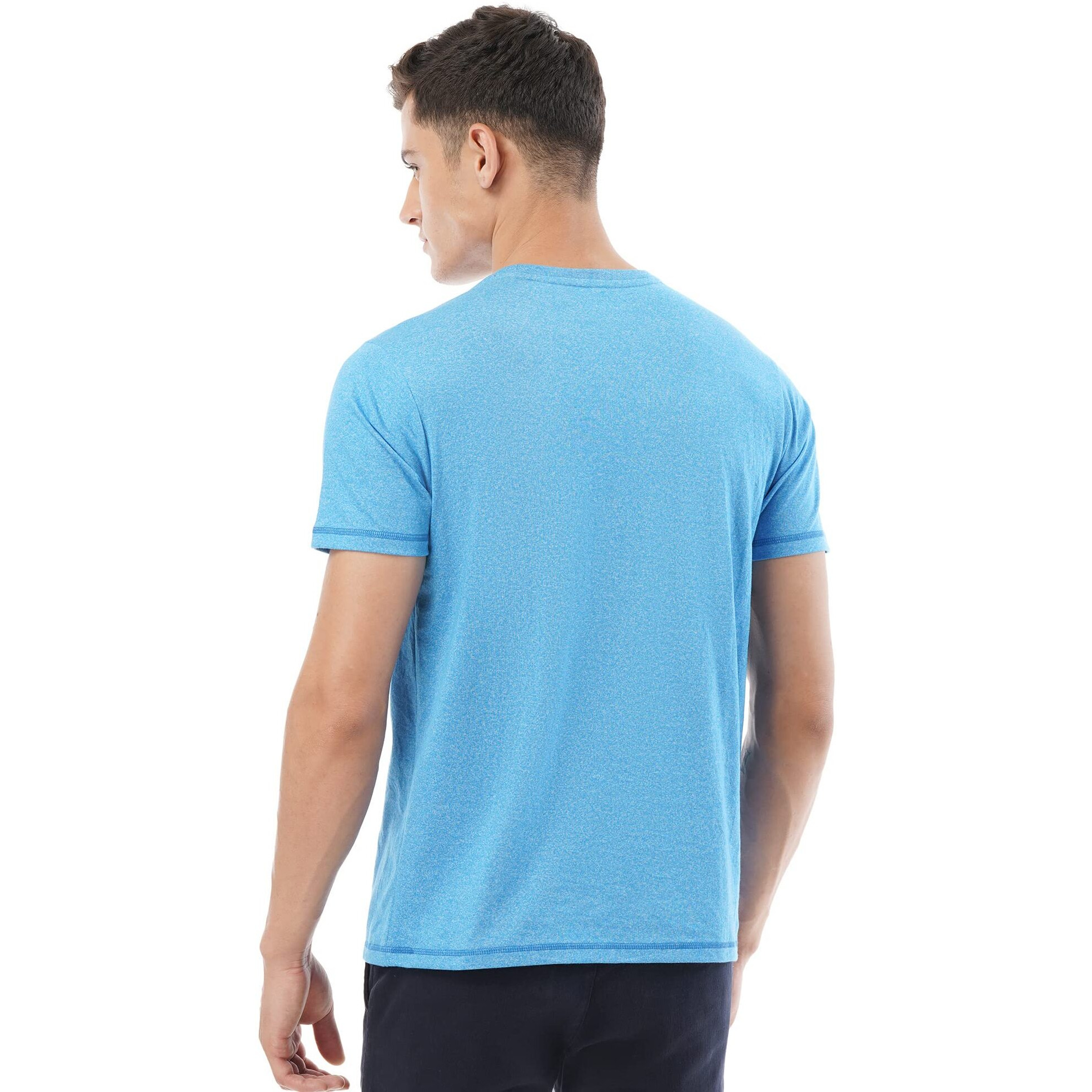 FYLTR Men's Solid Regular Fit T-Shirt (FYLSS23MTS-010_You Blue S)