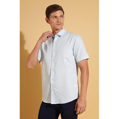 FYLTR Shirts for Men || Half Slevee Shirt || Men Shirt (in, Alpha, L, Coastal Blue)