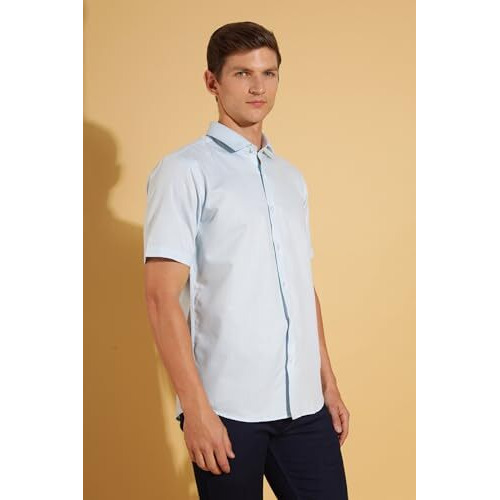 FYLTR Shirts for Men || Half Slevee Shirt || Men Shirt (in, Alpha, L, Coastal Blue)