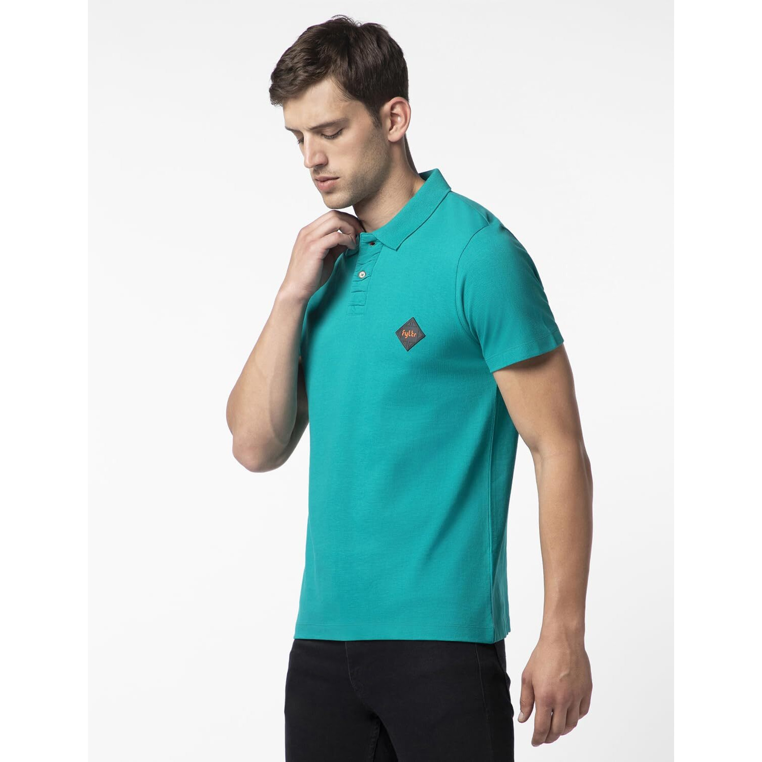 FYLTR Men's Solid Regular Fit Polo Shirt (FYLAW23MP-004_Legion Teal S)