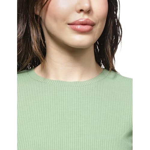 FYLTR Women's Regular Fit T Shirt (FYLSS25WKT-1010_Moss Green