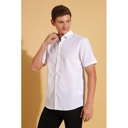 FYLTR Shirts for Men || Half Slevee Shirt || Men Shirt (in, Alpha, L, Crisp Ivory)