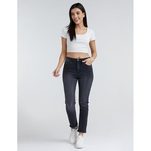 INKD Slim Women's Jeans (INKSS24WJN-405_Graphite