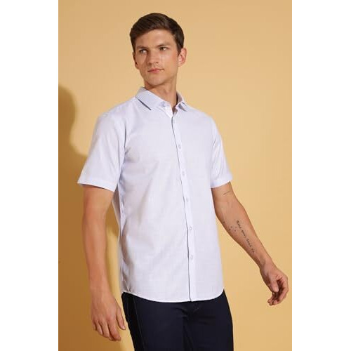 FYLTR Shirts for Men || Half Slevee Shirt || Men Shirt (in, Alpha, M, Breezy Blue)