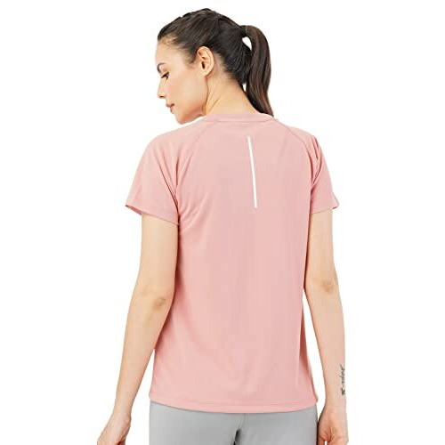 PUMPD Womens Solid Athletic Fit T-Shirt (PUMSS23WTP-007_Hearty Pink M)