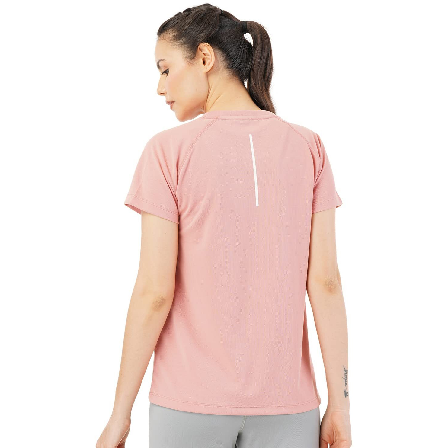 PUMPD Womens Solid Athletic Fit T-Shirt (PUMSS23WTP-007_Hearty Pink XL)