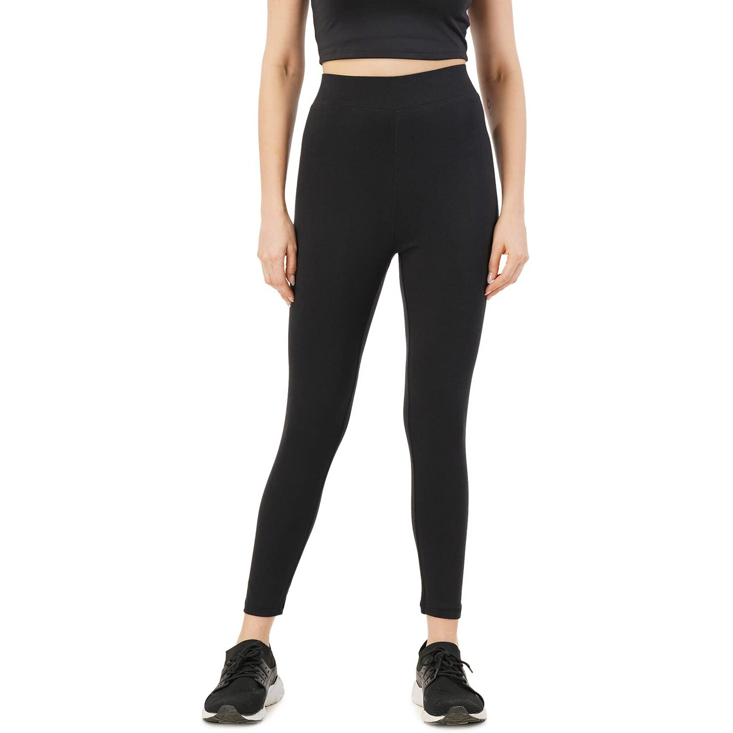PUMPD Womens Regular Leggings (PUMSS23WLG-010_Black Hole_L)