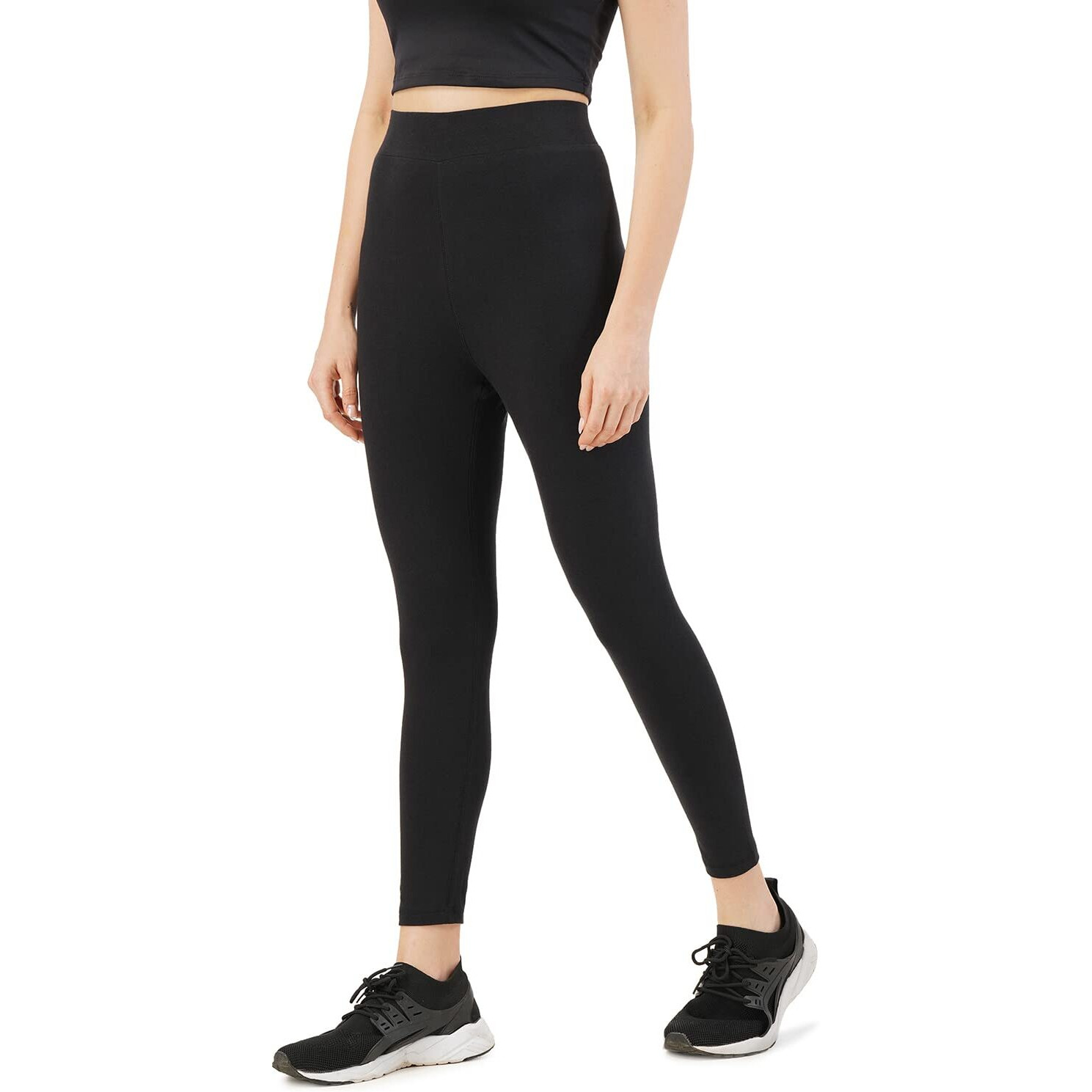 PUMPD Womens Regular Leggings (PUMSS23WLG-010_Black Hole_L)