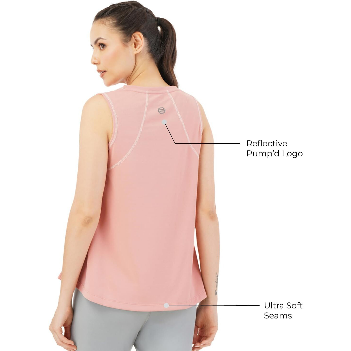 PUMPD Womens Solid Athletic Fit T-Shirt (PUMSS23WTK-004_Hearty Pink L)