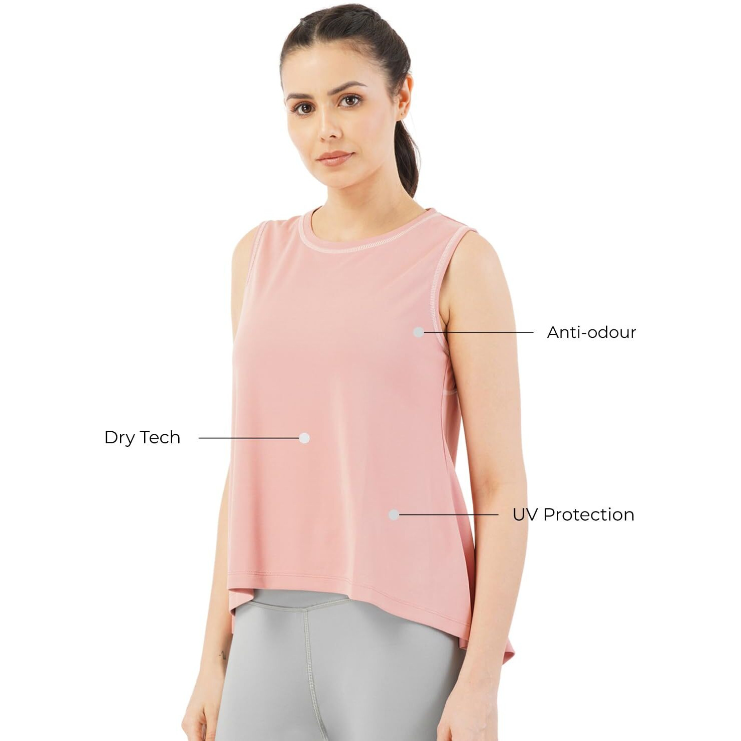 PUMPD Womens Solid Athletic Fit T-Shirt (PUMSS23WTK-004_Hearty Pink L)