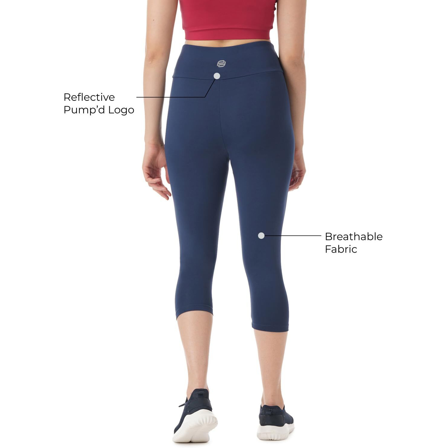 PUMPD Womens Regular Leggings (PUMSS23WCP-010_Moody Blue_M)