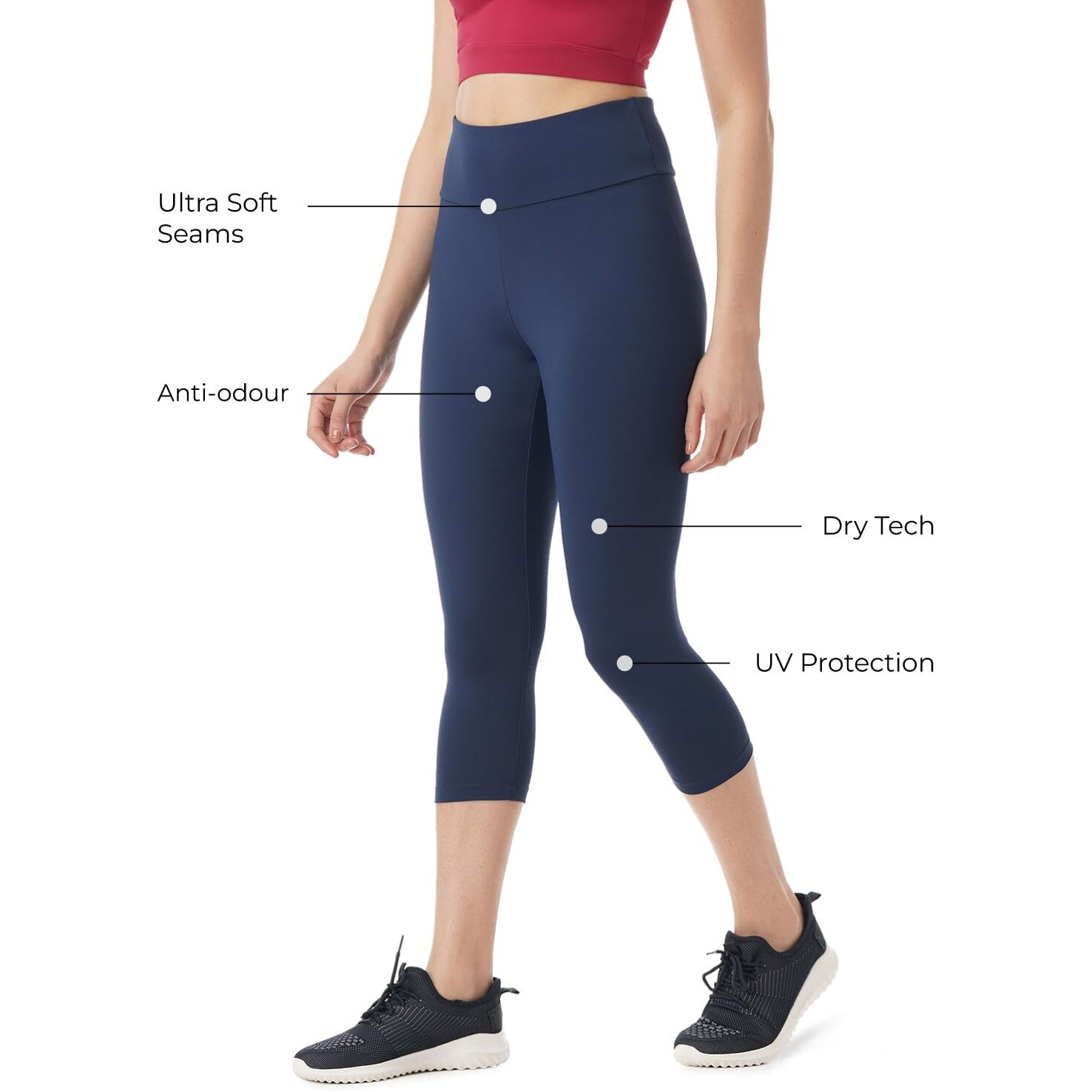 PUMPD Womens Regular Leggings (PUMSS23WCP-010_Moody Blue_M)