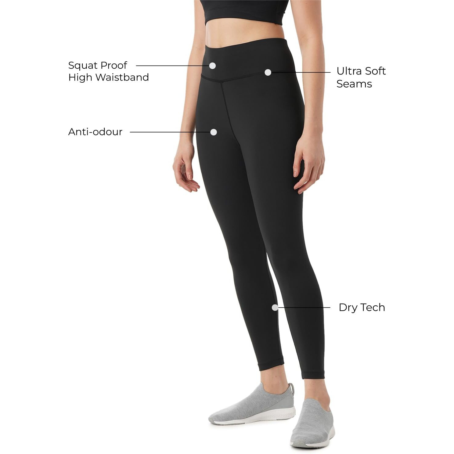 PUMPD Womens Regular Leggings (PUMSS23WLG-011_Black Hole_M)
